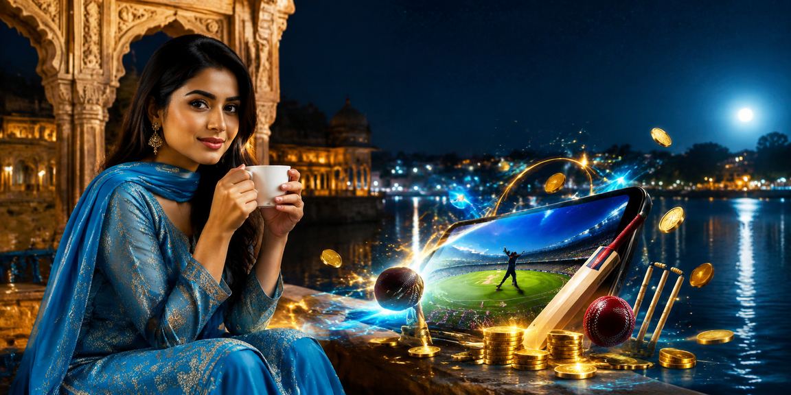 বাংলাদেশের একজন মহিলা ক্রিকেট বেটিং উপভোগ করছেন