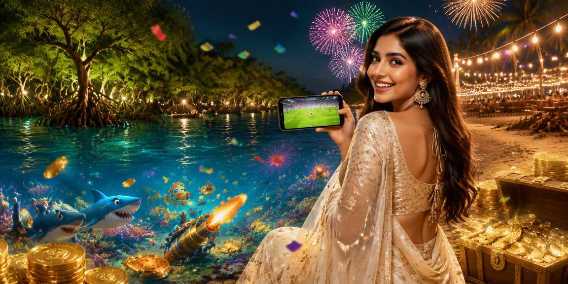 সিলেটে ফিশিং গেম খেলছেন একজন ব্যবহারকারী